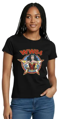 Produktbild von Spreadshirt Wonder Woman 1984 WW84 Retro Vintage Frauen T-Shirt, M, Schwarz