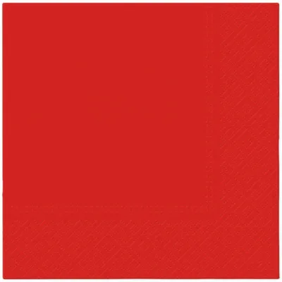 Imagen del producto de Servilletas de papel, 20 unidades, color rojo, 33x33 cm, decorativas y elegantes