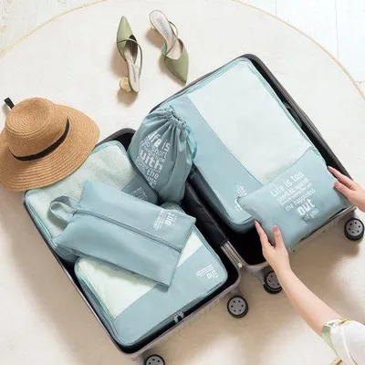 Produktbild von Famanu Packing Cubes 6er Set - Kofferorganizer in Fruchtgrün