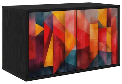 Image de vidaXL Meuble TV mural HEESCH, 69 x 33 x 40 cm, fabriqué en panneaux de particules