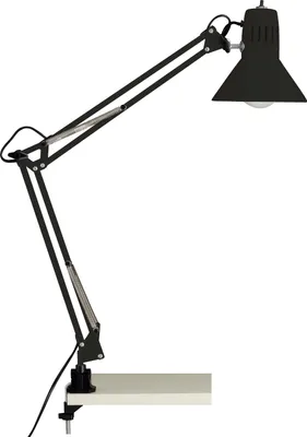 Produktbild von BRILLIANT Schreibtischklemmleuchte Hobby | funktionelle Tischleuchte | schwarz | schwenkbarer Kopf | Gelenke einstellbar | 1x E27 max. 40W | IP20