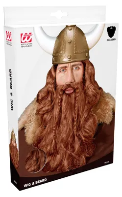 Obrázek produktu pro Hnědá vikingská paruka a plnovous