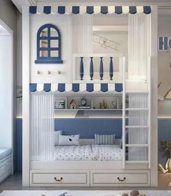 Productafbeelding van Houten bed, etagebed, stapelbed, hoogslaper, bed, tweepersoonsbed, kinderbed