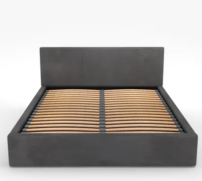 Produktbild von Muralo POLSTERBETT für Schlafzimmer Polsterbett mit Bettkasten Bett mit Polsterkopfteil Doppelbett 120x200 Bett mit Stauraum Graphit