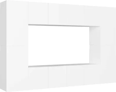 Obrázek produktu pro vidaXL 8dílná sada TV skříněk Bílé dřevo Materiál