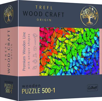 Immagine prodotto di Puzzle in legno Farfalle Arcobaleno 501 pezzi
