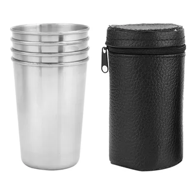 Produktbild von 4PCS Tragbare Edelstahlbecher für Campingreisen im Freien (L)