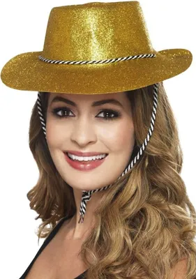 Produktbild von Glitzer Cowboyhut gold