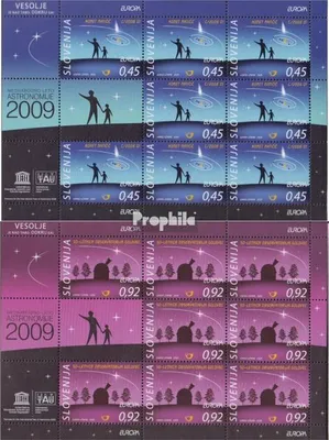 Produktbild von Briefmarken Slowenien 2009 Mi 730Klb-731Klb Kleinbögen (kompl.Ausg.) postfrisch Europa: Astronomie