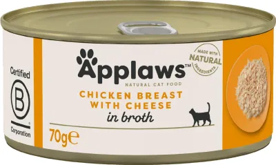 Immagine prodotto di Pettorine di pollo con formaggio APPLAWS - cibo umido per gatti - 70g