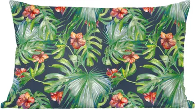 Produktbild von MuchoWow® Zierkissen Sofakissen Wohnzimmer Dekokissen 60x40 cm Monstera - Dschungel - Blätter - Kopfkissen - Polster mit Foto