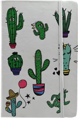 Produktbild von Notizbuch Kaktus A5 Hardcover - Tagebuch Schulheft Kinder Skizzenbuch Versch. Motive
