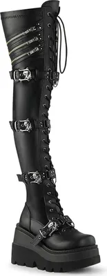 Produktbild von SHAKER-420 Damen Boots von DemoniaCult, Schwarz EU 38, US 8