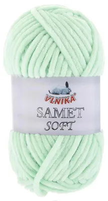 100g Strickgarn Samet Soft Chenille-Strickgarn Samtwolle Strickwolle pastelmint