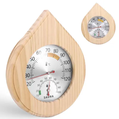 Immagine prodotto di Igrometro in legno 2 in 1, alta precisione per sauna