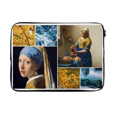 Produktbild von MuchoWow® Laptop Hülle 14 ZollVermeer - Collage - Milchmädchen Laptoptasche - Laptoptasche - Stoßsicher - Schutzhaube