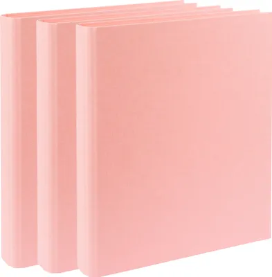 Produktbild von Ordner DINA4 schmal, Ringordner inkl. Klarsichtfolien (rosa) (3 Stk.)