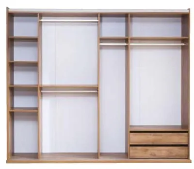 Produktbild von Design Möbel Kleiderschrank Schminktisch Bett 2x Nachttische Schlafzimmer Set