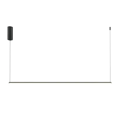 Produktbild von LED Hängeleuchte Aluminium mit Farbwechsel 3000-4000 K 800 lm H: max. 316,7 cm Schwarz länglich Modern