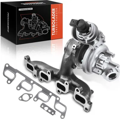 Imagen del producto de Frankberg, unidad de turbocompresor y colector de escape para VW Golf, Passat, Touran, Audi A3 Cabriolet, Sportback, Seat y Skoda