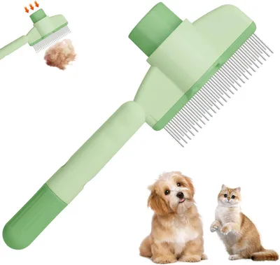 Imagen del producto de Cepillo para gatos con cerdas suaves y redondeadas, apto para pelo largo y corto, unidad individual, para el cuidado del pelaje