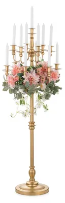 Productafbeelding van Solidchoice - Gouden Kandelaber Kaarshouder voor Feestelijke Decoratie