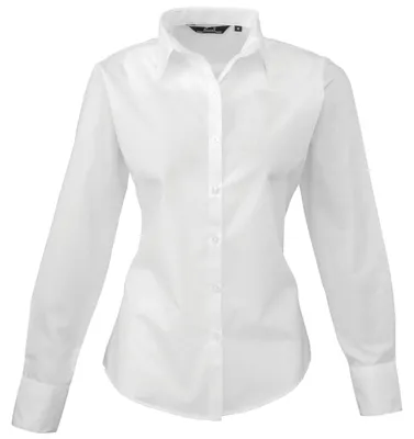Produktbild von Premier - Bluse für Damen Langärmlig LT200 (14UK/40DE) (Weiß)