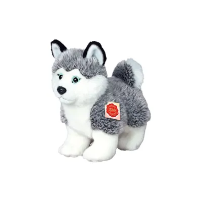 Produktbild von Teddy Hermann Husky, Kuscheltier, Stofftier, Plüschtier, Hund, stehend, Plüsch, Grau Weiß, 23 cm, 92701