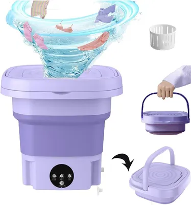 Produktbild von Tragbare 8L Waschmaschine, Mini Wasch- und Schleudergerät, Ideal für Reisen und Urlaub