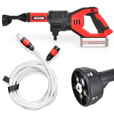 Produktbild von HECHT 3025 Akku Hochdruckreiniger | 20 V 2 Ah | 22 bar | 180 l/h | 5 Sprühmodis | 4 m Schlauch