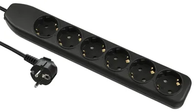 Image de Electraline 51612, multiprise avec 6 prises, câble de 1,5 m / Multiprise / Pour bureau