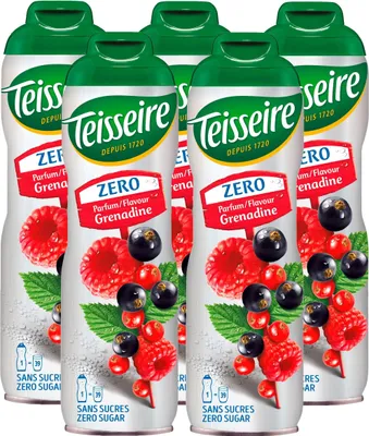 Produktbild von Teisseire Getränke-Sirup Grenadine 0% - 600ml (5er Pack)