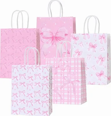 Produktbild von 5er Pack Kraftpapier Geschenktüten für Geschenke