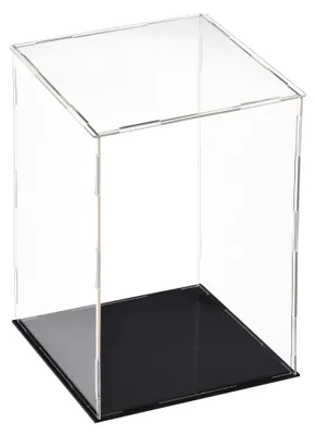 Immagine prodotto di Vetrina in acrilico trasparente, antipolvere, dimensioni 20x20x30 cm, colore nero