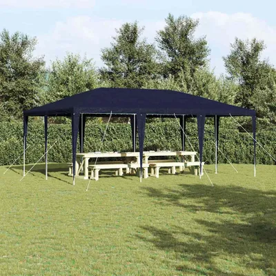 Produktbild von Praktischen Party-Zelt Blau und Weiß 600 x 400 x 266 cm Polyester und Stahl - Pavillons & Partyzelte ,design Möbel 5452282 1parcel