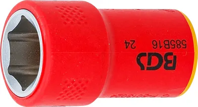 Produktbild von VDE-Steckschlssel-Einsatz Sechskant | Antrieb Innenvierkant 10 mm (3/8") | SW 16 mm