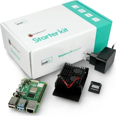 Produktbild von JustPi Raspberry Pi 4 Modell B 4GB RAM + Zubehör (RPI-16492)