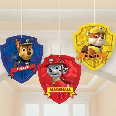 Obrázok produktu pre Závesná dekorácia Paw Patrol 3 ks.