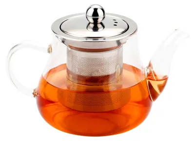 Produktbild von Teekanne aus Glas 450 ml mit abnehmbarem Edelstahlfilter für lose Tees