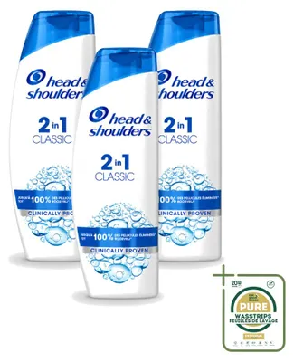 Zdjęcie produktu dla 3 sztuki szamponu i odżywki 2 w 1 Head & Shoulders Classic, 270 ml - zestaw ekonomiczny