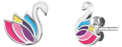 Produktbild von Herzengel HEE-SWAN Mädchen Ohrstecker Schwan Silber