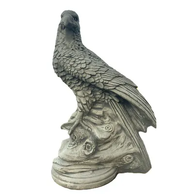 Produktbild von Steinfigur Adler Tierfigur aus Steinguss für den Garten, Frostfest Witterungsbeständig und Neu, 67cm Höhe, 45cm Breite, 28cm Tiefe, ca 46kg, PO-1750