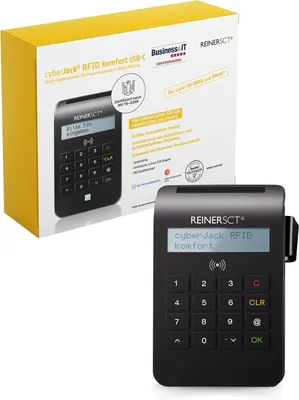 Produktbild von REINER SCT cyberJack RFID komfort C Kartenleser für RFID+Chip USB-C