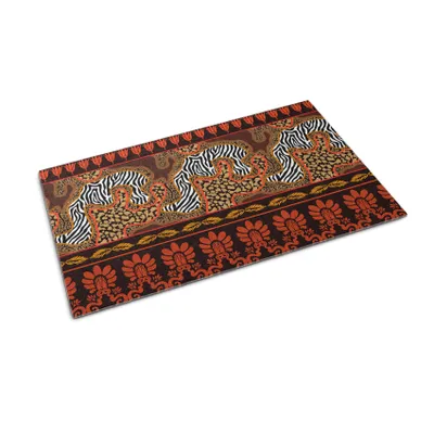 Obrázek produktu pro Rohožka před dveře - Podložka na zachytávání nečistot- Protiskluzová vnitřní venkovní rohožka - 60x40 cm - Afrika Zvířata Abstrakce