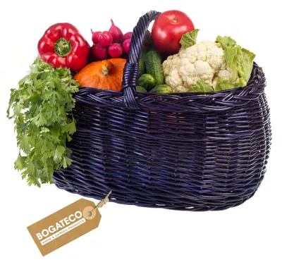 Image de Panier en osier avec des poignées