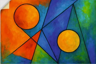 Produktbild von ARTland Wandbild, selbstklebend Farbkomposition im Gleichgewicht Größe: 90x60 cm