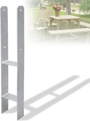 Produktbild von VINGO 6X H-Anker 91mm, Pfostentraeger, Pfostenanker, Bodenhülse, fuer Pfosten 9 x 9cm, Carports, Stelzenhaeuser