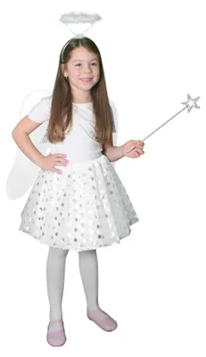 Immagine prodotto di Costume da bambino/a: gonna a balze da angelo con ali e accessori