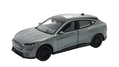 Image de FORD MUSTANG MachE GT 2023 12cm Modèle réduit de voiture en métal avec moteur à friction Modèle réduit de voiture jouet 63 (gris métallisé)