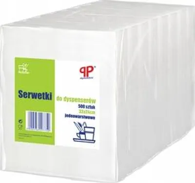 Obrázok produktu pre Papierové obrúsky PP, 33 x 24 cm, 500 kusov, jednovrstvové